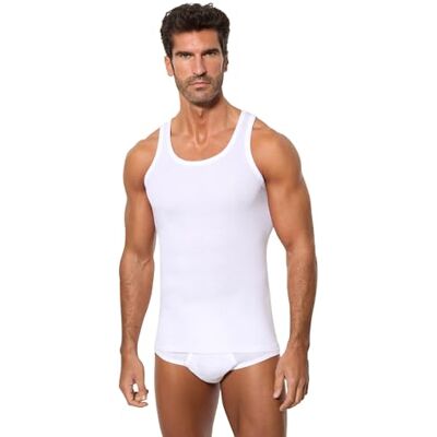 A0980-001 abanderado Clásico Sport Canalé sweter męski, Biały (Blanco 001), M A0980-001 abanderado Clásico Sport Canalé sweter męski, Biały (Blanco 001), M