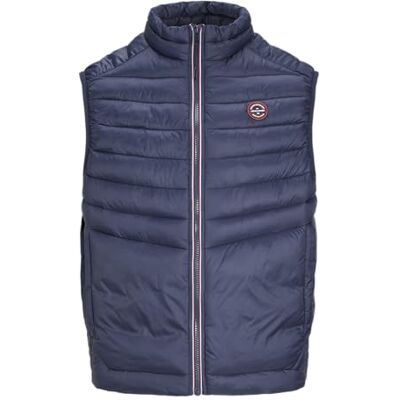 12258457 JACK & JONES Puffer Gilet Puffer Gilet, Granatowa marynarka/szczegół: prawdziwe czerwone szwy, M 12258457 JACK & JONES Puffer Gilet Puffer Gilet, Granatowa marynarka/szczegół: prawdziwe czerwone szwy, M
