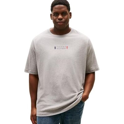 MW0MW43007 Tommy Hilfiger Męska koszulka BT-Brand Love Small Center TEE-B S/S, szara, XXL_Plus, Szary (średni szary wrzos), XXL MW0MW43007 Tommy Hilfiger Męska koszulka BT-Brand Love Small Center TEE-B S/S, szara, XXL_Plus, Szary (średni szary wrzos), XXL