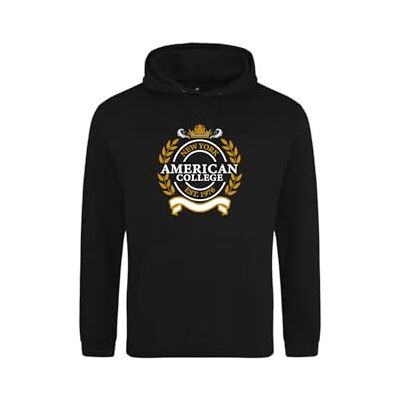 ACSCW5 BLACK M AMERICAN COLLEGE USA Bluza z kapturem sweter z nadrukiem ciepłe ubrania mieszane mężczyźni i kobiety na co dzień model ACSCW5 czarny M, czarny, M ACSCW5 BLACK M AMERICAN COLLEGE USA Bluza z kapturem sweter z nadrukiem ciepłe ubrania mieszane mężczyźni i kobiety na co dzień model ACSCW5 czarny M, czarny, M