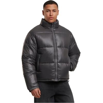 TB7584-03516 Urban Classics Męska kurtka zimowa Shiny Puffer Jacket, błyszcząca pikowana kurtka z wysokim kołnierzem, Regular Fit, ciepła kurtka zimowa, rozmiary S-5XL, Magnet, M TB7584-03516 Urban Classics Męska kurtka zimowa Shiny Puffer Jacket, błyszcząca pikowana kurtka z wysokim kołnierzem, Regular Fit, ciepła kurtka zimowa, rozmiary S-5XL, Magnet, M