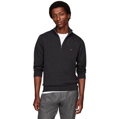 MW0MW28049P92S Tommy Hilfiger Pima Org CTN Kaszmir Zip Mock Mw0mw28049 Sweter półzapinany, Ciemnoszary, S Mężczyźni, Ciemnoszary wrzos, S MW0MW28049P92S Tommy Hilfiger Pima Org CTN Kaszmir Zip Mock Mw0mw28049 Sweter półzapinany, Ciemnoszary, S Mężczyźni, Ciemnoszary wrzos, S