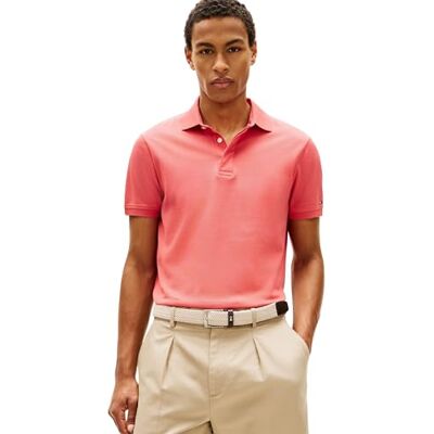 MW0MW41513 Tommy Hilfiger Męska koszulka polo z ukrytą listwą Reg , RED, XL MW0MW41513 Tommy Hilfiger Męska koszulka polo z ukrytą listwą Reg , RED, XL