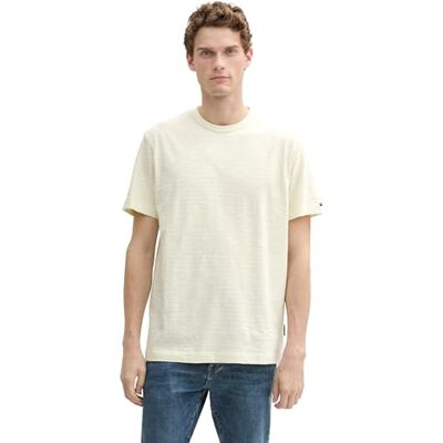1045667 TOM TAILOR T-shirt męski, 37681 Lime White Irregular Stripe, M 1045667 TOM TAILOR T-shirt męski, 37681 Lime White Irregular Stripe, M