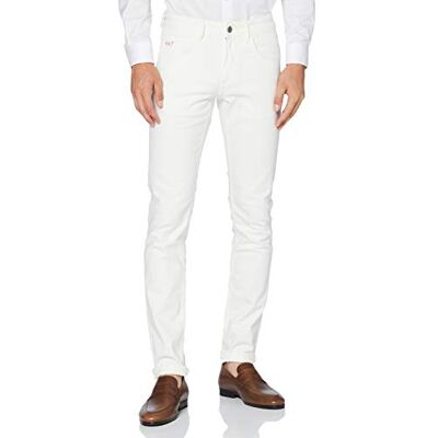 HM212061L-802 HKT by Hackett Męskie dżinsy Hkt GMT Dye Denim Slim, Biały (optyka biały 802), 54W (Producent rozmiar 44) HM212061L-802 HKT by Hackett Męskie dżinsy Hkt GMT Dye Denim Slim, Biały (optyka biały 802), 54W (Producent rozmiar 44)