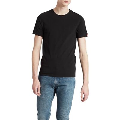 79493-0005 Levi's Mężczyźni Big & Tall 2-Pack Tee T-Shirt, Black/ Black, 4XL 79493-0005 Levi's Mężczyźni Big & Tall 2-Pack Tee T-Shirt, Black/ Black, 4XL