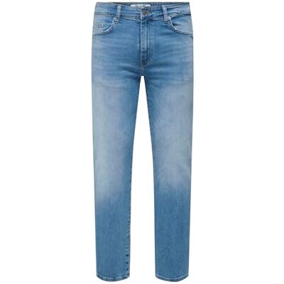 22028264 ONLY & SONS Męskie spodnie jeansowe, Light Medium Blue Denim, 30W / 34L 22028264 ONLY & SONS Męskie spodnie jeansowe, Light Medium Blue Denim, 30W / 34L