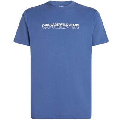 B1M17063 Karl Lagerfeld Jeans Męskie dżinsy Karl Lagerfeld Slim Short Sleeve Reflection Tee, Slim Fit T-Shirt (1 opakowanie), niebieski, M B1M17063 Karl Lagerfeld Jeans Męskie dżinsy Karl Lagerfeld Slim Short Sleeve Reflection Tee, Slim Fit T-Shirt (1 opakowanie), niebieski, M