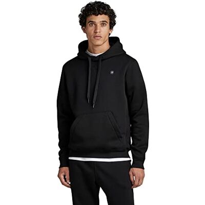 D16121-C235-6484 G-STAR RAW Męska bluza z kapturem Premium Core z długim rękawem, Czarny (Dk Black ), XS D16121-C235-6484 G-STAR RAW Męska bluza z kapturem Premium Core z długim rękawem, Czarny (Dk Black ), XS