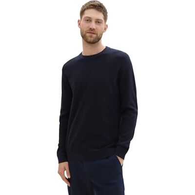1042453 TOM TAILOR Sweter męski, 13160 – Knitted Navy Melange, XXL 1042453 TOM TAILOR Sweter męski, 13160 – Knitted Navy Melange, XXL