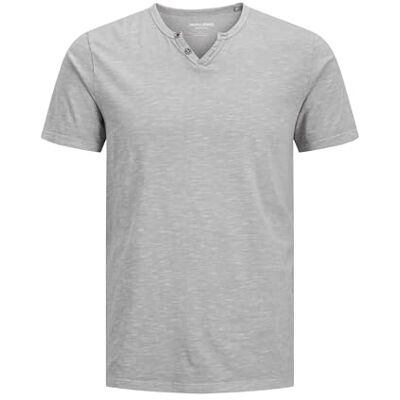12164972 JACK & JONES Jjesplit Neck tee SS Noos Koszulka, Ultimate Grey, M Męska, Kolor szary, M 12164972 JACK & JONES Jjesplit Neck tee SS Noos Koszulka, Ultimate Grey, M Męska, Kolor szary, M