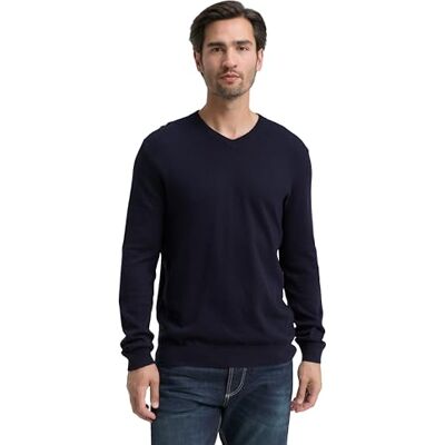 1048016 TOM TAILOR Sweter męski, 13160 – Knitted Navy Melange, 3XL 1048016 TOM TAILOR Sweter męski, 13160 – Knitted Navy Melange, 3XL