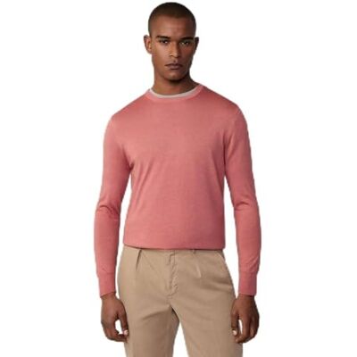 HM703173 Hackett London Męski sweter GMD Merino Silk Crew, Pomarańczowy (ciemna brzoskwinia), 3XL HM703173 Hackett London Męski sweter GMD Merino Silk Crew, Pomarańczowy (ciemna brzoskwinia), 3XL