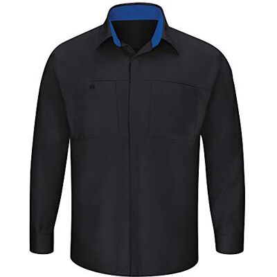 SY32-Black with Royal Blue Mesh-Small Red Kap Męska koszulka z długim rękawem Performance Plus SY32-Black with Royal Blue Mesh-Small Red Kap Męska koszulka z długim rękawem Performance Plus