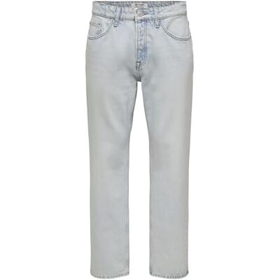 22029393-4477727 ONLY & SONS Onsedge Straight Lb 9393 Dot DNM Noos, Light Blue Bleached Denim, 27W / 32L 22029393-4477727 ONLY & SONS Onsedge Straight Lb 9393 Dot DNM Noos, Light Blue Bleached Denim, 27W / 32L