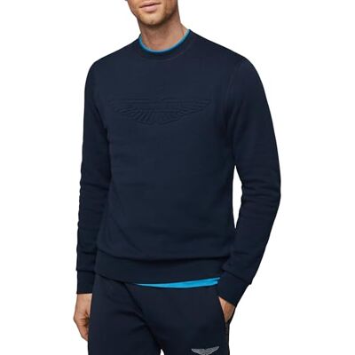 HM581225 Hackett London Męska bluza Jason Basic, niebieska (granatowa), XS, Niebieski (granatowy), XS HM581225 Hackett London Męska bluza Jason Basic, niebieska (granatowa), XS, Niebieski (granatowy), XS