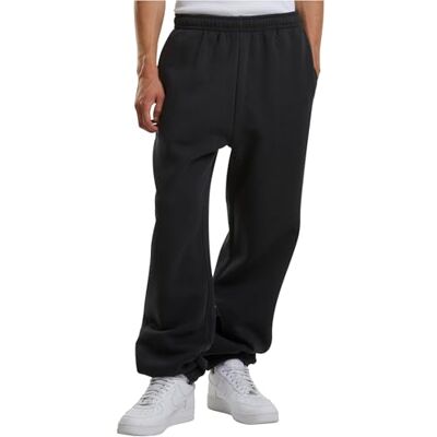 BY286 Build Your Brand Męskie spodnie sportowe Fluffy Sweatpants, luźne spodnie do biegania o luźnym kroju, rozmiary S-5XL, czarny, L BY286 Build Your Brand Męskie spodnie sportowe Fluffy Sweatpants, luźne spodnie do biegania o luźnym kroju, rozmiary S-5XL, czarny, L
