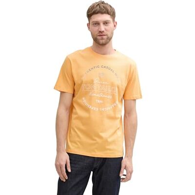 1046876 TOM TAILOR T-shirt męski, 37103 brzoskwiniowy pomarańczowy, L 1046876 TOM TAILOR T-shirt męski, 37103 brzoskwiniowy pomarańczowy, L