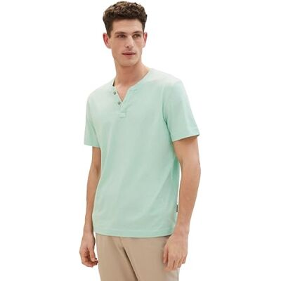 1040950 TOM TAILOR T-shirt męski, 35070 – mięta mielona struktura, L 1040950 TOM TAILOR T-shirt męski, 35070 – mięta mielona struktura, L