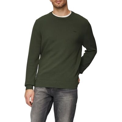 2152193 s.Oliver Męski sweter z wyszywanym logo, Zielony 7940, XL 2152193 s.Oliver Męski sweter z wyszywanym logo, Zielony 7940, XL