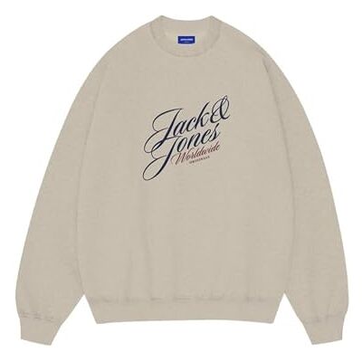 12286583-4871268 JACK & JONES Jorinwood Sweat Crew Neck FST, Antique White, XXL 12286583-4871268 JACK & JONES Jorinwood Sweat Crew Neck FST, Antique White, XXL
