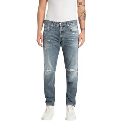 M1008P.000.801 76R Replay Męskie dżinsy regular slim fit Willbi oryginalna kolekcja, 009 Medium Blue, 30W / 34L M1008P.000.801 76R Replay Męskie dżinsy regular slim fit Willbi oryginalna kolekcja, 009 Medium Blue, 30W / 34L