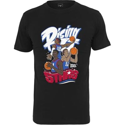 MT1654 Mister Tee Męski T-shirt z nadrukiem firmy Williamson, Morant i Young, Rising Stars Tee dla mężczyzn, rozmiary XS XXL, czarny, XL MT1654 Mister Tee Męski T-shirt z nadrukiem firmy Williamson, Morant i Young, Rising Stars Tee dla mężczyzn, rozmiary XS XXL, czarny, XL