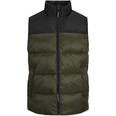 12235861 JACK & JONES Męska kamizelka JJETOBY Bodywarmer Collar SN, Rosin/Detail:Black Blocking, L, Rosin/Detail:black Blocking 12235861 JACK & JONES Męska kamizelka JJETOBY Bodywarmer Collar SN, Rosin/Detail:Black Blocking, L, Rosin/Detail:black Blocking