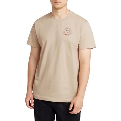 D25972 G-STAR RAW Męski t-shirt Gauge R T, beżowy (Dk Brick -c336-1214), XL D25972 G-STAR RAW Męski t-shirt Gauge R T, beżowy (Dk Brick -c336-1214), XL