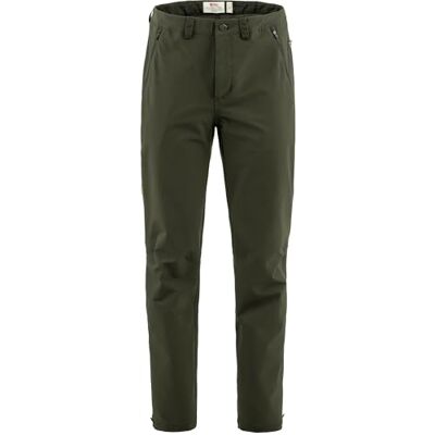 Spodnie zimowe Fjällräven ABISKO WINTER STRETCH M - Softshellowe spodnie - ciemnooliwkowe Spodnie zimowe Fjällräven ABISKO WINTER STRETCH M - Softshellowe spodnie - ciemnooliwkowe
