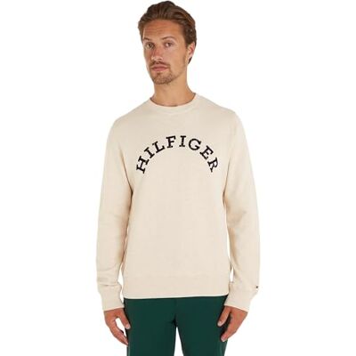 MW0MW34448 Tommy Hilfiger Bluzy męskie, Brązowy (Calico Heather), M MW0MW34448 Tommy Hilfiger Bluzy męskie, Brązowy (Calico Heather), M