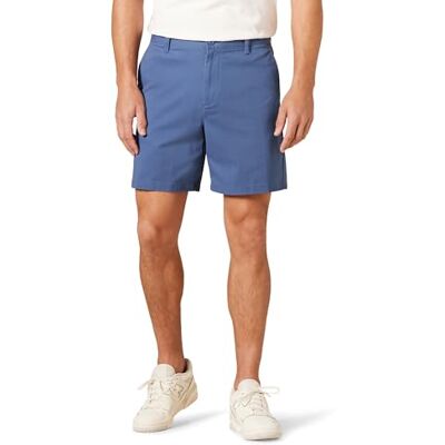 AEMN20275S24_Dark Blue Amazon Essentials Męskie spodenki chinosy Classic-Fit 18 cm Comfort Stretch Chino, ciemnoniebieskie, 30 AEMN20275S24_Dark Blue Amazon Essentials Męskie spodenki chinosy Classic-Fit 18 cm Comfort Stretch Chino, ciemnoniebieskie, 30