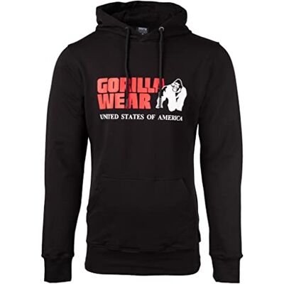 8719699531345 Gorilla Wear Męska klasyczna bluza z kapturem, czarny, S 8719699531345 Gorilla Wear Męska klasyczna bluza z kapturem, czarny, S