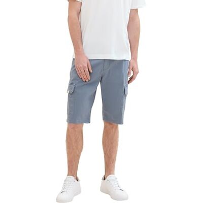 1042263 TOM TAILOR Męskie szorty bermudy, 29149 Grey Blue Minimal, 29 1042263 TOM TAILOR Męskie szorty bermudy, 29149 Grey Blue Minimal, 29
