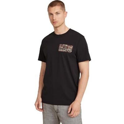 D25146 G-Star Topography Chest Graphic Slim T-shirt męski, Kolor czarny, XS D25146 G-Star Topography Chest Graphic Slim T-shirt męski, Kolor czarny, XS