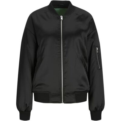 12224679 JJXX kurtka bomber JXMadison satynowa, Czarny, S 12224679 JJXX kurtka bomber JXMadison satynowa, Czarny, S