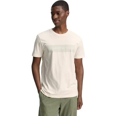 1043491 TOM TAILOR Denim T-shirt męski, 10348 Gardenia White, XS 1043491 TOM TAILOR Denim T-shirt męski, 10348 Gardenia White, XS