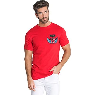 GKM005458 Gianni Kavanagh Red Anarchy Patch koszulka męska T-Shirt, Sieć, XXL GKM005458 Gianni Kavanagh Red Anarchy Patch koszulka męska T-Shirt, Sieć, XXL