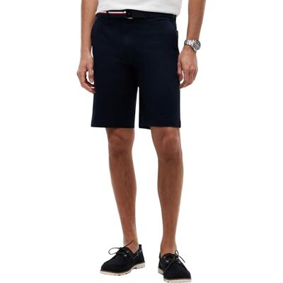 MW0MW42349 Tommy Hilfiger Męskie spodenki Denton 24 cm Ess Twill W/Belt Inne szorty, niebieskie, 38 W MW0MW42349 Tommy Hilfiger Męskie spodenki Denton 24 cm Ess Twill W/Belt Inne szorty, niebieskie, 38 W