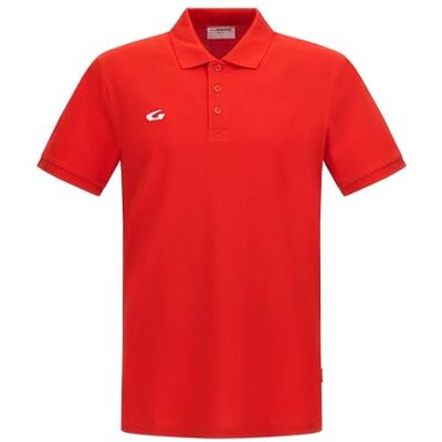 QH06-0012 GEMS Uniseks Polo Bridge T-Shirt, czerwony, M QH06-0012 GEMS Uniseks Polo Bridge T-Shirt, czerwony, M