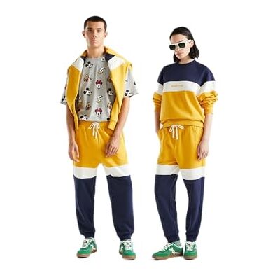 3FPPUF00X United Colors of Benetton Spodnie Unisex-Dorosły, Żółty Ochra I Ciemnoniebieski 0d6, L 3FPPUF00X United Colors of Benetton Spodnie Unisex-Dorosły, Żółty Ochra I Ciemnoniebieski 0d6, L
