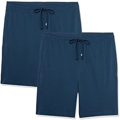 AEM20156SS22_Indigo Amazon Essentials Męskie bawełniane spodenki piżamowe, 2 sztuki, indygo, XXL AEM20156SS22_Indigo Amazon Essentials Męskie bawełniane spodenki piżamowe, 2 sztuki, indygo, XXL