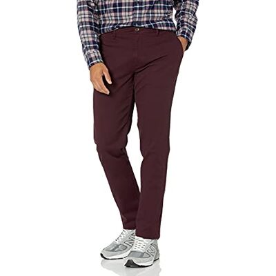 AE190198-Bur-32W x 33L Amazon Essentials Męskie cienkie dopasowanie, luźne spodnie stretch, burgundy, 32 W x 33 L AE190198-Bur-32W x 33L Amazon Essentials Męskie cienkie dopasowanie, luźne spodnie stretch, burgundy, 32 W x 33 L
