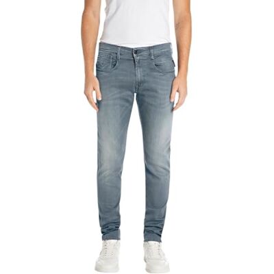 M914Y .000.661 K08 Replay Męskie dżinsy Anbass Slim-Fit Hyperflex ze stretchem, Medium Grey 096-2, 28W / 34L M914Y .000.661 K08 Replay Męskie dżinsy Anbass Slim-Fit Hyperflex ze stretchem, Medium Grey 096-2, 28W / 34L