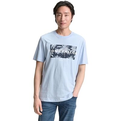1046750 TOM TAILOR T-shirt męski, 21068 Light Powder Blue, XS 1046750 TOM TAILOR T-shirt męski, 21068 Light Powder Blue, XS