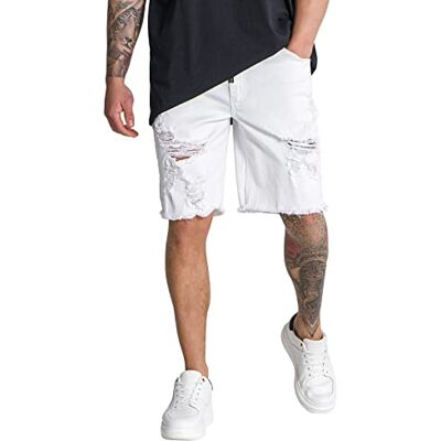 GKM003555 Gianni Kavanagh Męskie białe szorty dżinsowe Hydrate, biały, L GKM003555 Gianni Kavanagh Męskie białe szorty dżinsowe Hydrate, biały, L