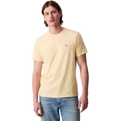 LV04RC272GRM9S Calvin Klein Jeans Męska koszulka SS Badge 30S Classic TEE LV04RC272G Tees, żółta (światło słoneczne), S, Żółty (światło słoneczne), S LV04RC272GRM9S Calvin Klein Jeans Męska koszulka SS Badge 30S Classic TEE LV04RC272G Tees, żółta (światło słoneczne), S, Żółty (światło słoneczne), S