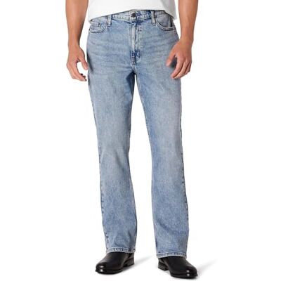 AEMN98703_Tinted Light Wash Amazon Essentials Męskie dżinsy typu bootcut o prostym kroju, ciężki dżins o niskiej rozciągliwości, Barwione lekkie pranie, 34W / 28L AEMN98703_Tinted Light Wash Amazon Essentials Męskie dżinsy typu bootcut o prostym kroju, ciężki dżins o niskiej rozciągliwości, Barwione lekkie pranie, 34W / 28L