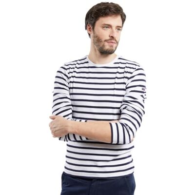 76523 Armor Lux Męski T-shirt Crozon, Wielokolorowy (Blanc/Navire 400), XXL 76523 Armor Lux Męski T-shirt Crozon, Wielokolorowy (Blanc/Navire 400), XXL