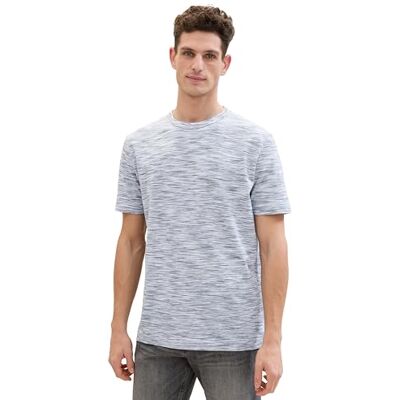 1040940 TOM TAILOR T-shirt męski, 35057 White Navy Spacedye Pique, M 1040940 TOM TAILOR T-shirt męski, 35057 White Navy Spacedye Pique, M
